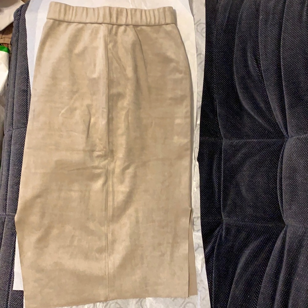 Suede skirt